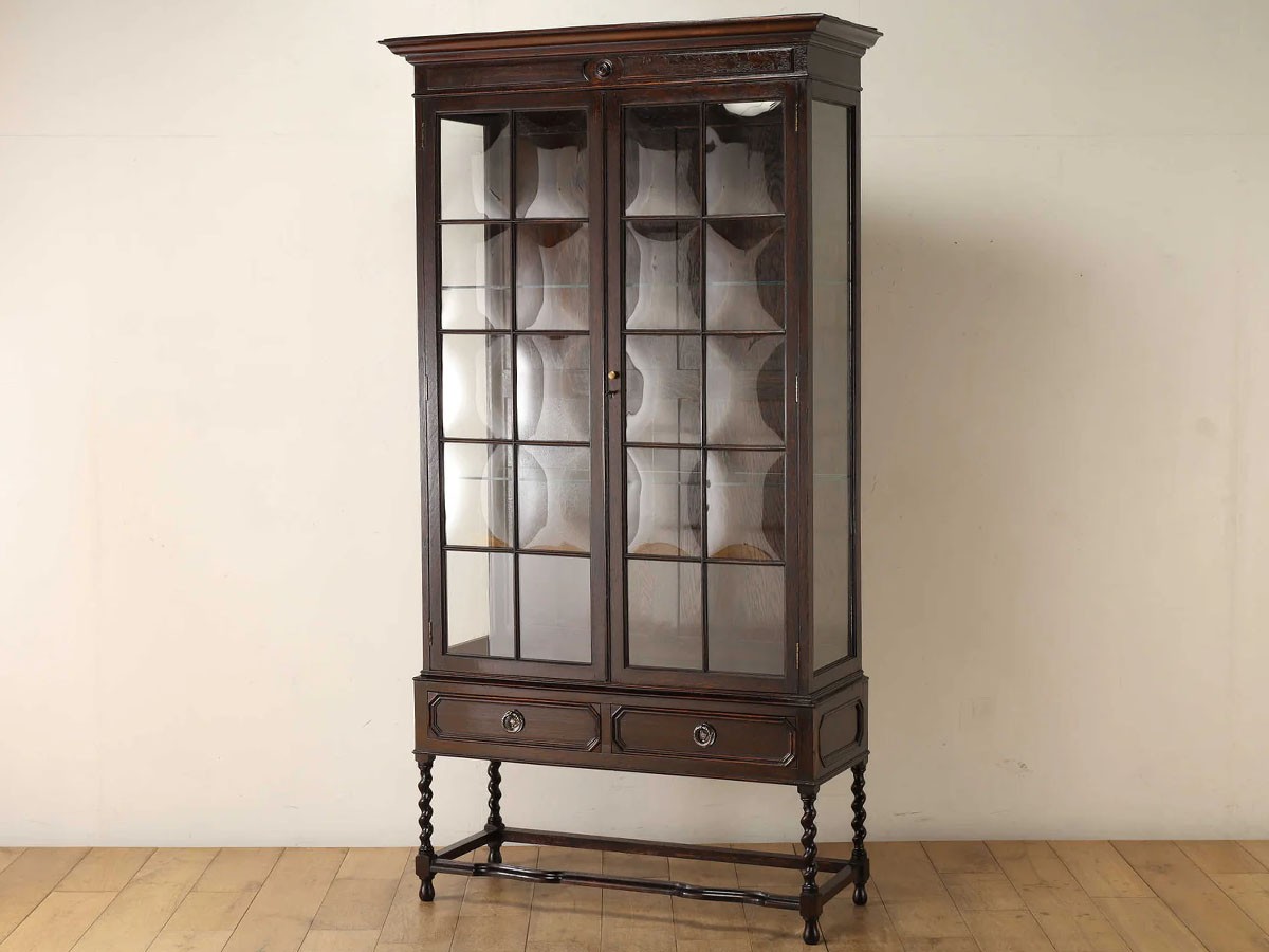 Lloyd's Antiques Real Antique 
Bubble Glass Display Cabinet / ロイズ・アンティークス 英国アンティーク家具
バブルグラス ディスプレイキャビネット （収納家具 > キャビネット） 4