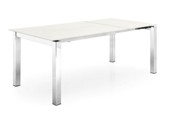 AIRPORT ONE / エアポートワン ガラストップ 伸長式テーブル
（クローム × 天板ブラック / エクストラホワイト）
CS / 4011-S P77 GB / GXW （テーブル > ダイニングテーブル） 3