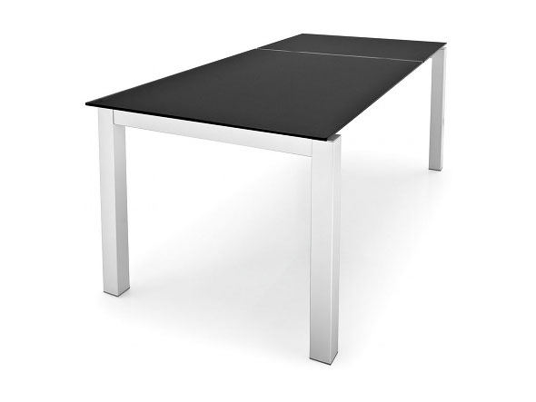AIRPORT ONE / エアポートワン ガラストップ 伸長式テーブル
（クローム × 天板ブラック / エクストラホワイト）
CS / 4011-S P77 GB / GXW （テーブル > ダイニングテーブル） 8