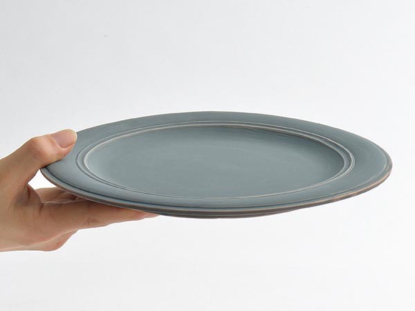 MISHIM POTTERY CREATION StiLL round plate L / ミシンポタリークリエイション スティル ラウンドプレート L（藍墨茶） （食器・テーブルウェア > 皿・プレート） 12