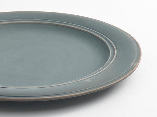 MISHIM POTTERY CREATION StiLL round plate L / ミシンポタリークリエイション スティル ラウンドプレート L（藍墨茶） （食器・テーブルウェア > 皿・プレート） 14