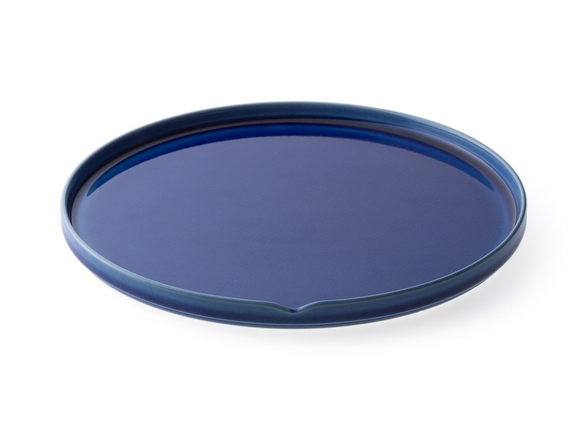 HASU AZURE CRACKLE Plate L / ハス 瑠璃貫入 大皿 （食器・テーブルウェア > 皿・プレート） 1
