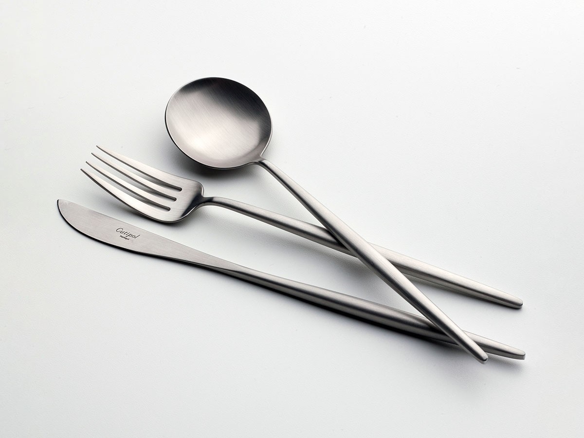 Cutipol MOON Dessert Cutlery Set / クチポール ムーン デザート4本セット（マットシルバー） （食器・テーブルウェア > カトラリー） 2