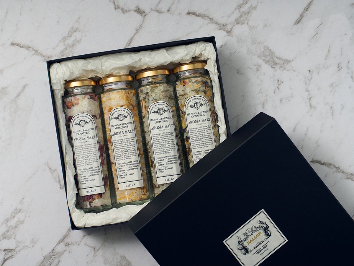 BALLON AROMA BATH SALT
GIFT SET OF 4 / バロン アロマバスソルト
ギフトセット（4本入り） （インテリア雑貨 > ボディケア） 3