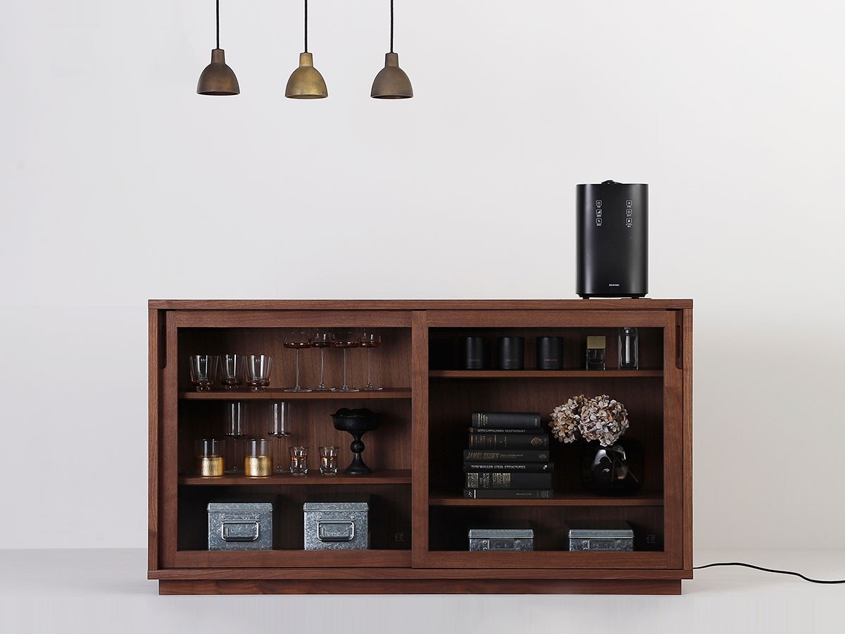 日進木工 ac-cent board SUU Sideboard / にっしんもっこう アクセントボード スー 引き戸サイドボード ガラス扉 （収納家具 > サイドボード・リビングボード） 9