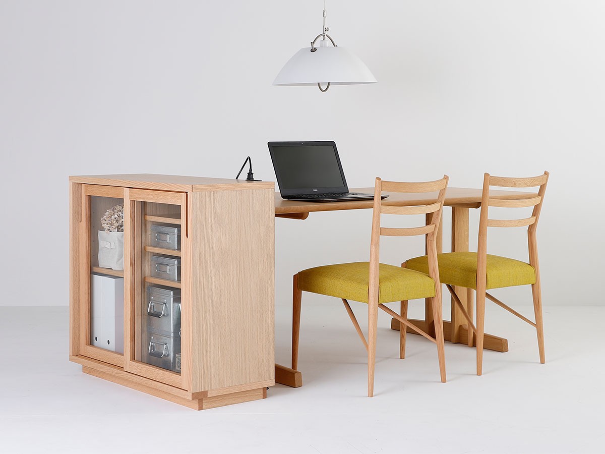 日進木工 ac-cent board SUU Sideboard / にっしんもっこう アクセントボード スー 引き戸サイドボード ガラス扉 （収納家具 > サイドボード・リビングボード） 10