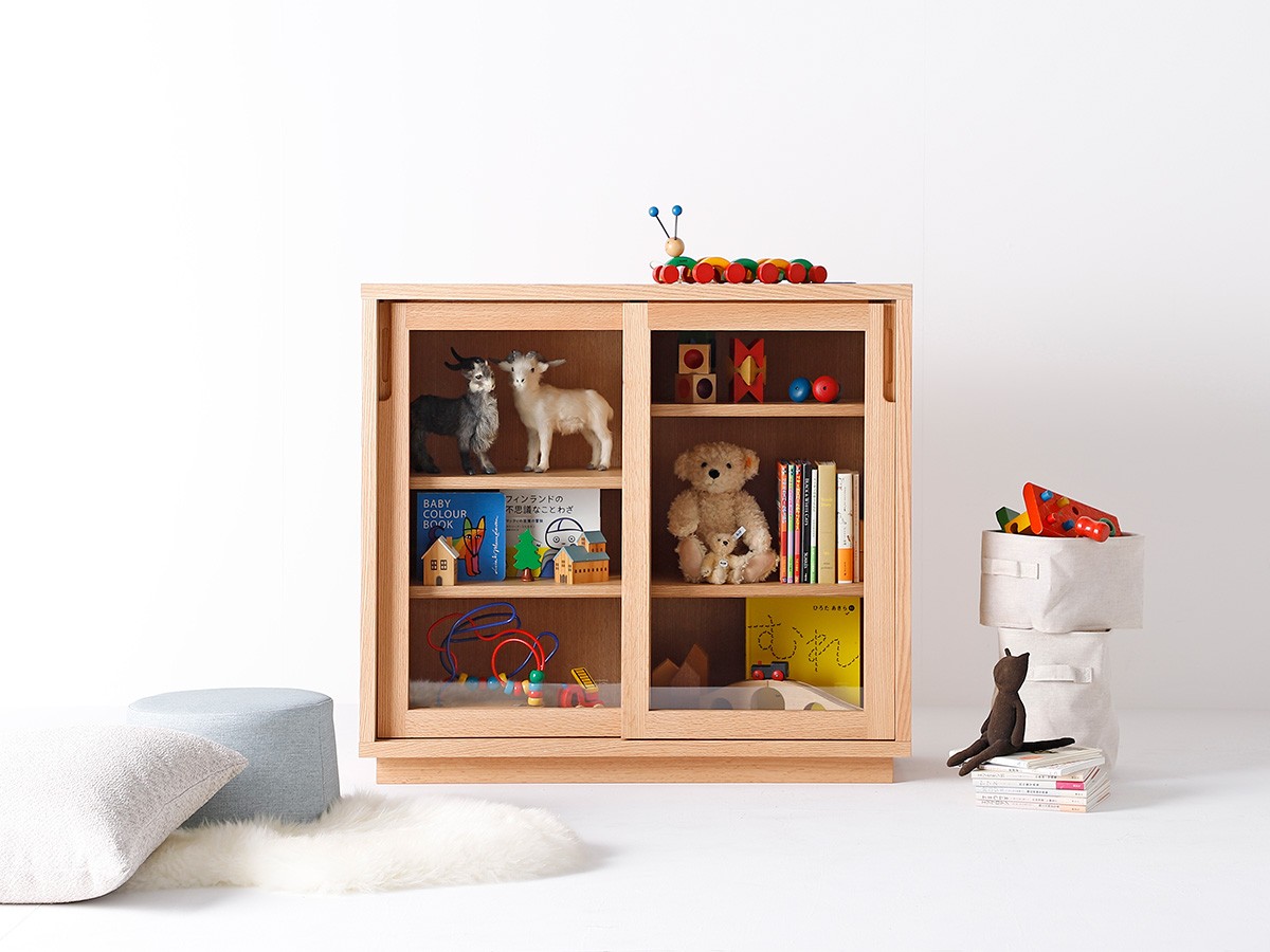 日進木工 ac-cent board SUU Sideboard / にっしんもっこう アクセントボード スー 引き戸サイドボード ガラス扉 （収納家具 > サイドボード・リビングボード） 7