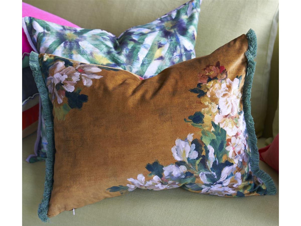 DESIGNERS GUILD Fleurs d'Artistes Velours Cushion / デザイナーズギルド フルール ダーティスト ベロア クッション 60 × 45cm （クッション > クッション・クッションカバー） 9