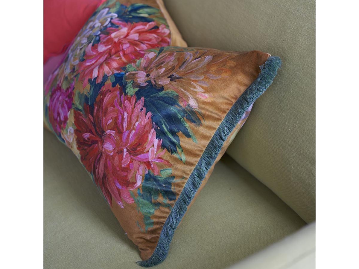 DESIGNERS GUILD Fleurs d'Artistes Velours Cushion / デザイナーズギルド フルール ダーティスト ベロア クッション 60 × 45cm （クッション > クッション・クッションカバー） 10