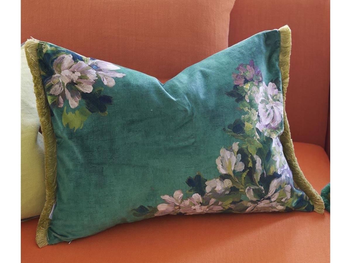 DESIGNERS GUILD Fleurs d'Artistes Velours Cushion / デザイナーズギルド フルール ダーティスト ベロア クッション 60 × 45cm （クッション > クッション・クッションカバー） 5