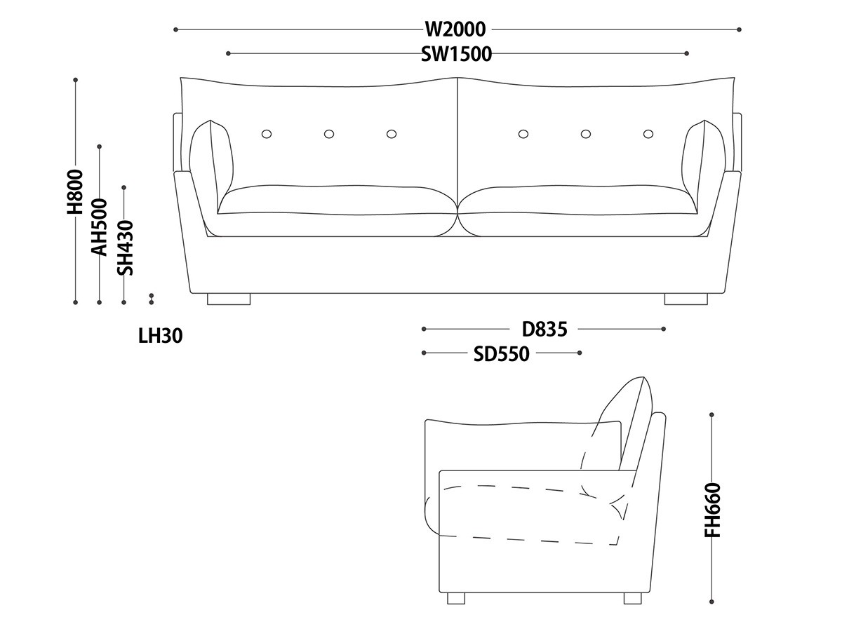 NOWHERE LIKE HOME JANN Sofa / ノーウェアライクホーム ジャン ソファ （ソファ > 二人掛けソファ） 10