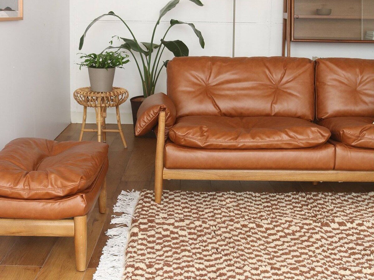 JOURNAL STANDARD FURNITURE MADEIRA OTTOMAN P.U Leather