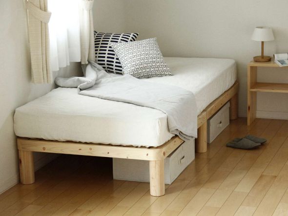 Single Bed / シングルベッド ヒノキすのこ 丸脚 #19010 （ベッド > シングルベッド） 6