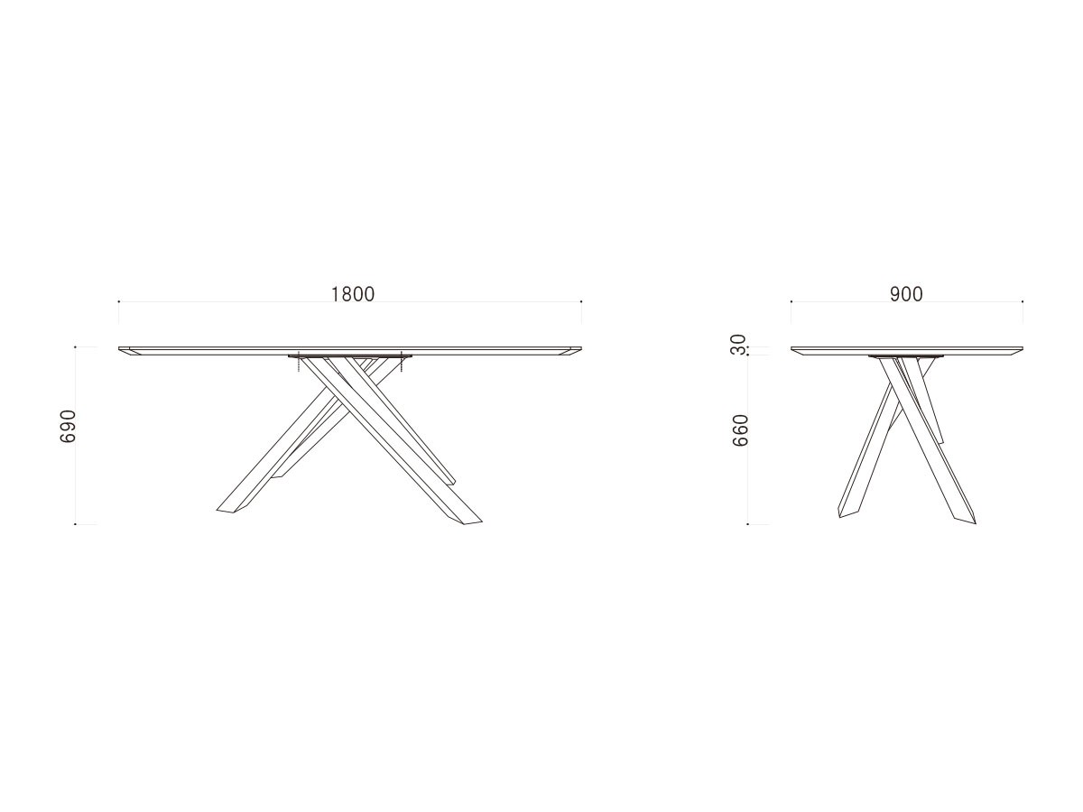 Oval Dining Table / オーバルダイニングテーブル X脚 #122577 （テーブル > ダイニングテーブル） 8