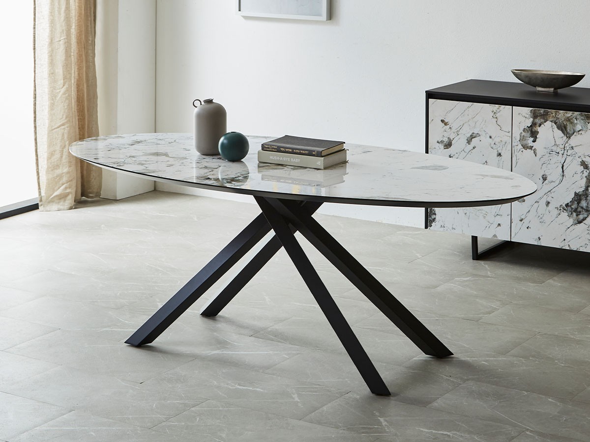 Oval Dining Table / オーバルダイニングテーブル X脚 #122577 （テーブル > ダイニングテーブル） 4