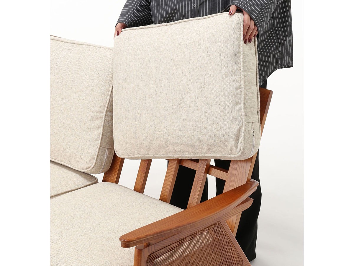 ACME Furniture WICKER SOFA 3P / アクメファニチャー ウィッカー ソファ 3人掛け（アイボリー） （ソファ > 三人掛けソファ） 8