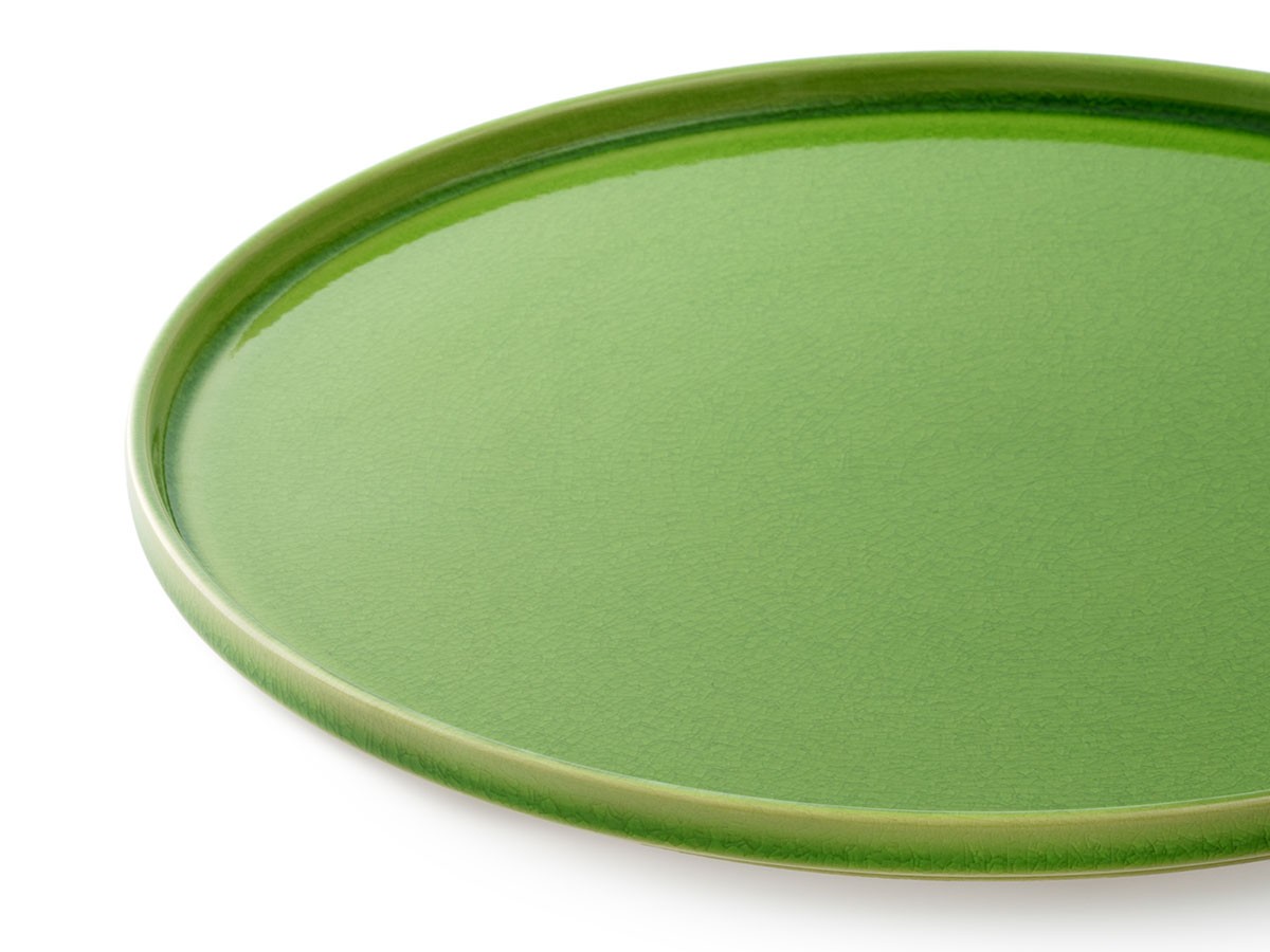 HASU GREEN CRACKLE Plate LL / ハス 緑貫入 大皿 大 （食器・テーブルウェア > 皿・プレート） 2