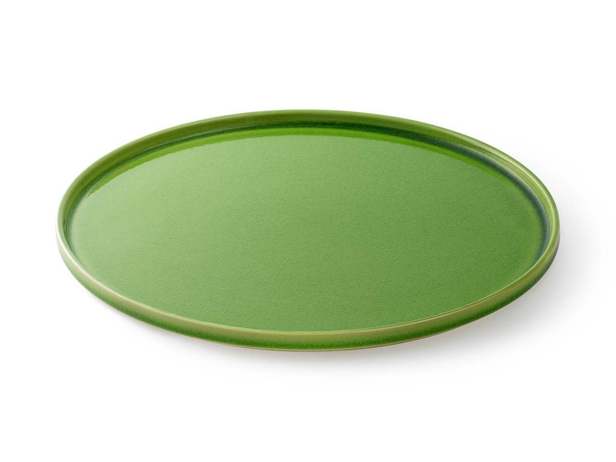 HASU GREEN CRACKLE Plate LL / ハス 緑貫入 大皿 大 （食器・テーブルウェア > 皿・プレート） 1