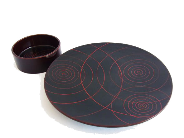 Kawatsura SHI-KI HAMON / 川連漆器 波紋大皿 （食器・テーブルウェア > 皿・プレート） 2