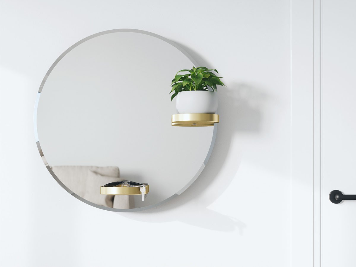 Umbra Perch Mirror / アンブラ パーチミラー 60cm ブラス （ミラー・ドレッサー > 壁掛けミラー・壁掛け鏡） 3