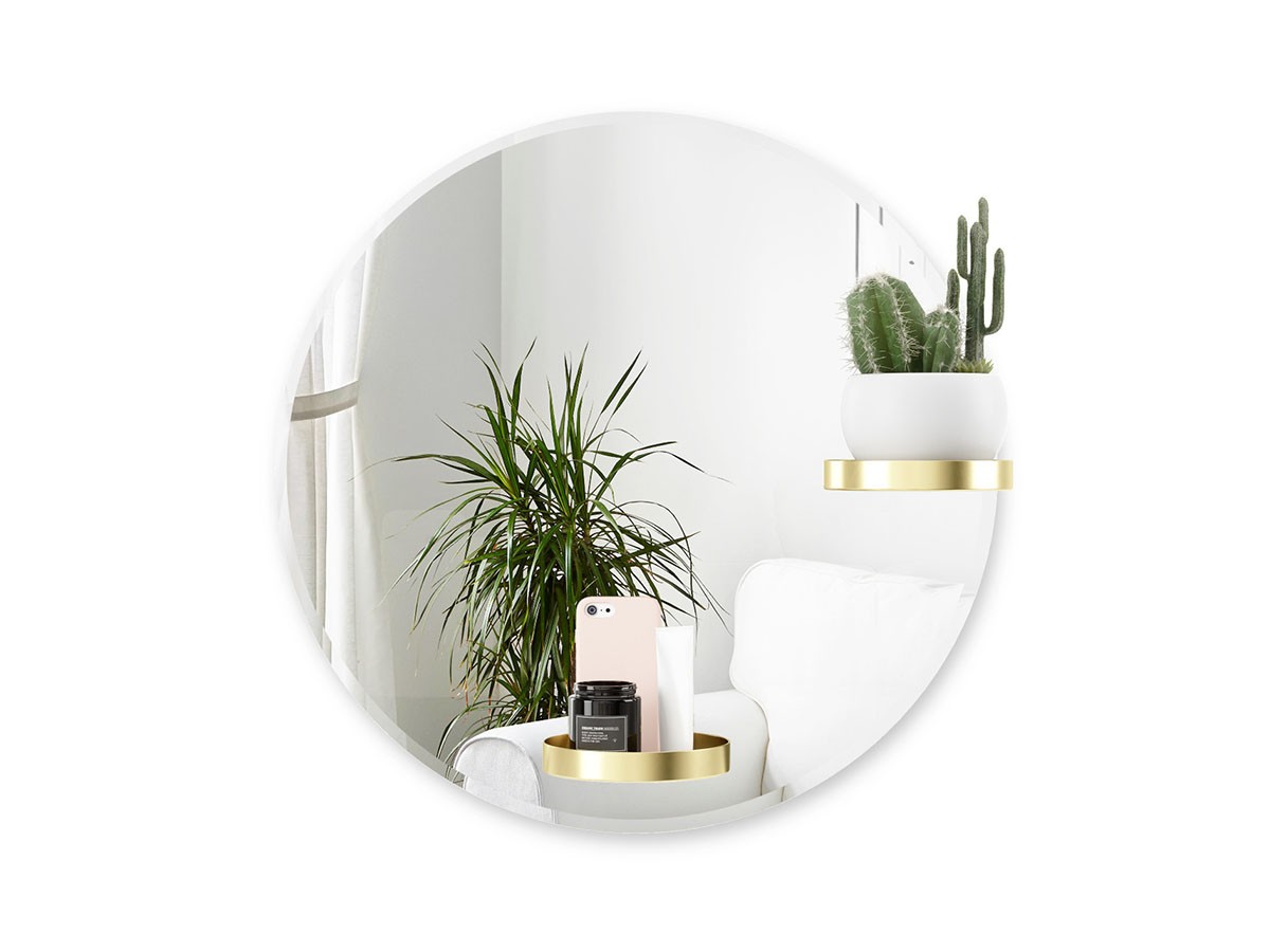 Umbra Perch Mirror / アンブラ パーチミラー 60cm ブラス （ミラー・ドレッサー > 壁掛けミラー・壁掛け鏡） 7