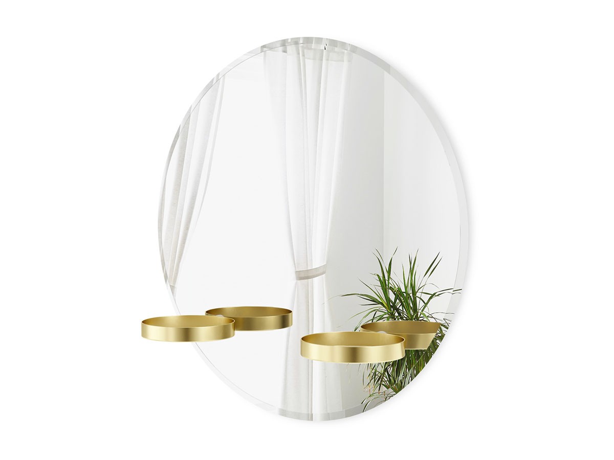Umbra Perch Mirror / アンブラ パーチミラー 60cm ブラス (ミラー・ドレッサー > 壁掛けミラー・壁掛け鏡) 1