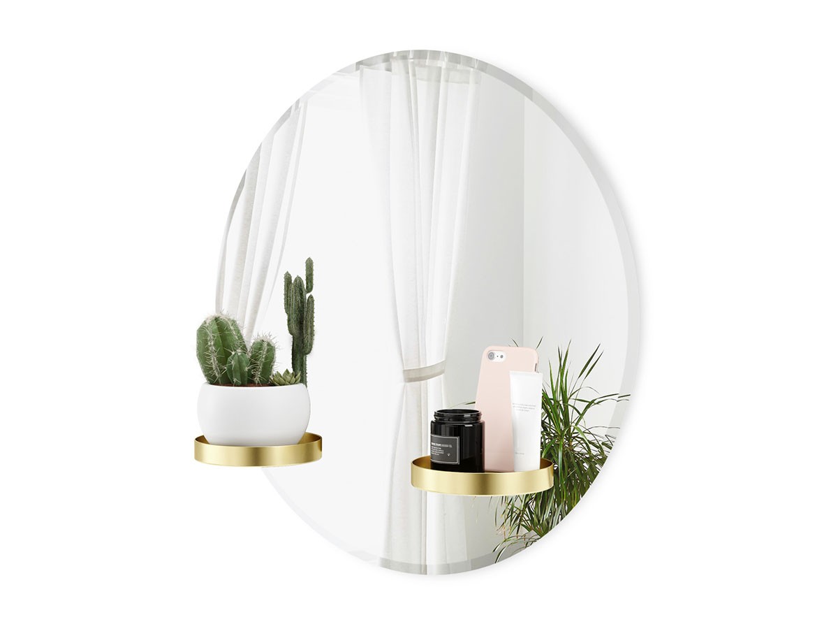 Umbra Perch Mirror / アンブラ パーチミラー 60cm ブラス （ミラー・ドレッサー > 壁掛けミラー・壁掛け鏡） 10
