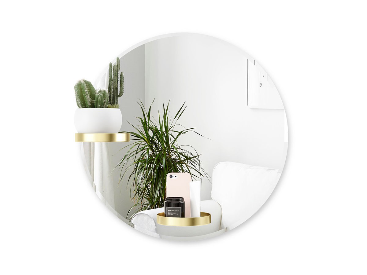 Umbra Perch Mirror / アンブラ パーチミラー 60cm ブラス （ミラー・ドレッサー > 壁掛けミラー・壁掛け鏡） 8