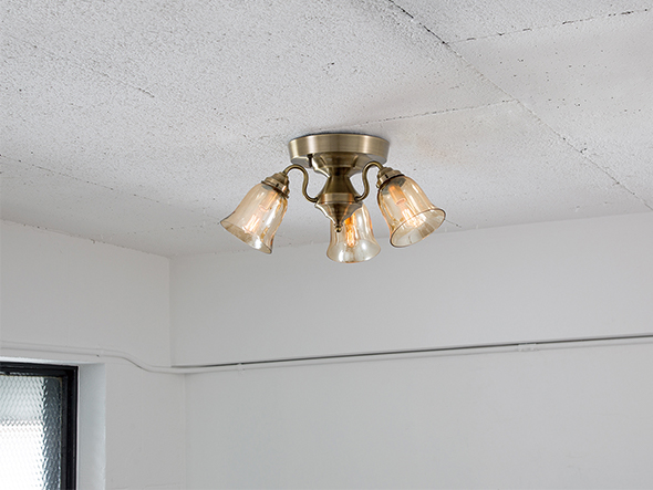CUSTOM SERIES
3 Ceiling Lamp × Trans Soil / カスタムシリーズ
3灯シーリングランプ × トランス（ソイル） （ライト・照明 > シーリングライト） 5