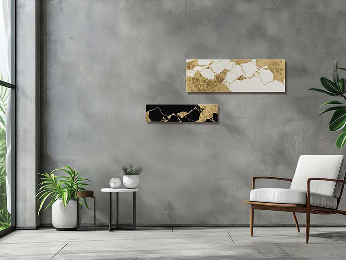 箔一 アートパネル 金継ぎ 白 / はくいち アートパネル 金継ぎ 白 L （アート・オブジェ > ウォールアート・アートパネル） 3