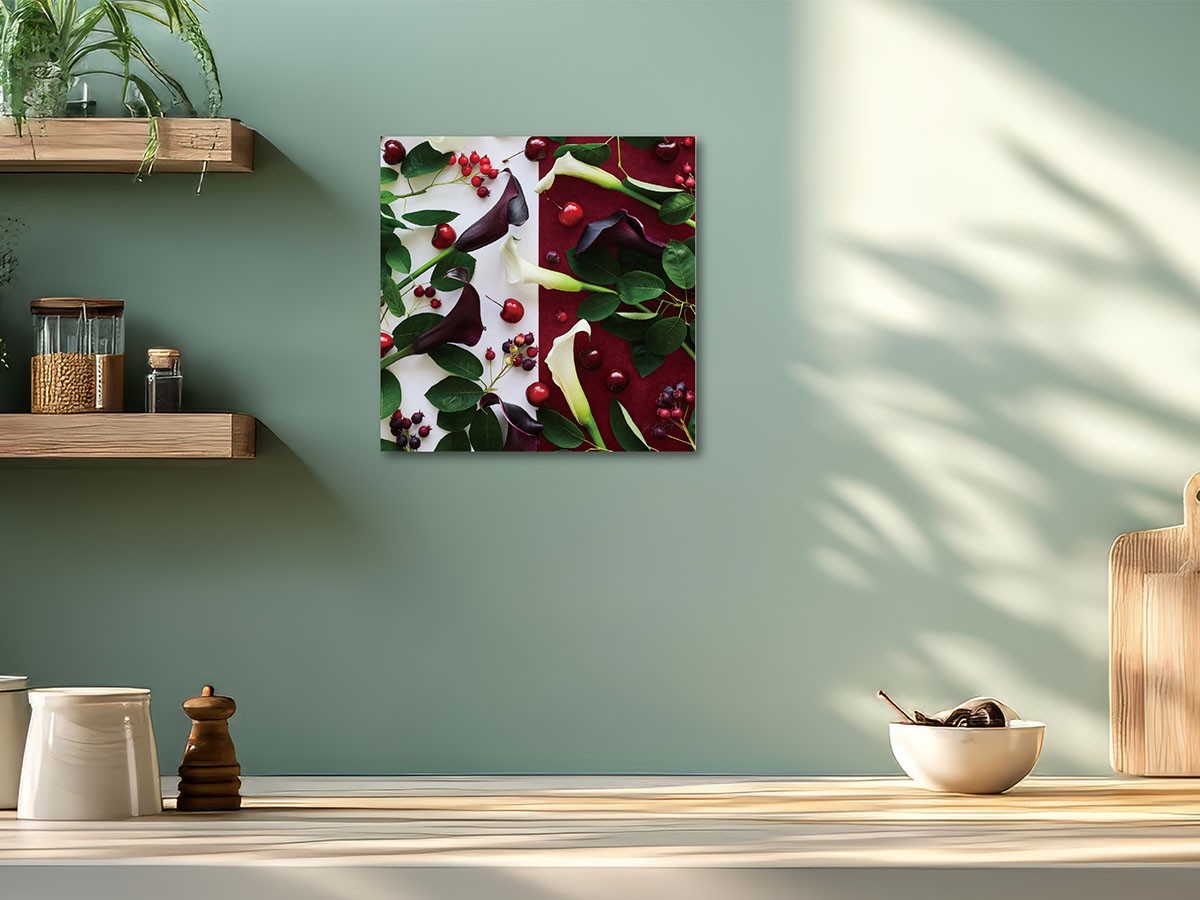 YOKO Takeuchi Geometric Bicolor Cherry / ヨウコ タケウチ ジオメトリック チェリー スクエア （アート・オブジェ > フォトパネル・フォトアート） 2