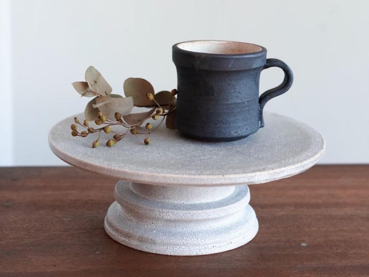 MISHIM POTTERY CREATION fractal cake stand M hibi / ミシンポタリークリエイション フラクタル ケーキスタンド M（ヒビ） （食器・テーブルウェア > ケーキスタンド） 11