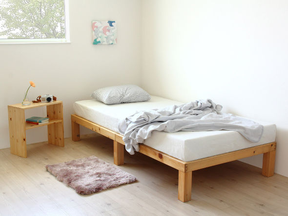 Single Bed / シングルベッド ヒノキすのこ 角脚 #19005 （ベッド > シングルベッド） 4