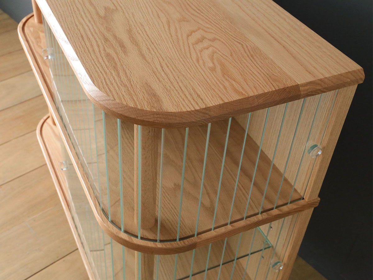 AKI＋ JYABARA GLASS D-LAYER / アキ プラス ジャバラ ガラス ダブルレイヤー ガラス + 木扉 （収納家具 > キャビネット） 5