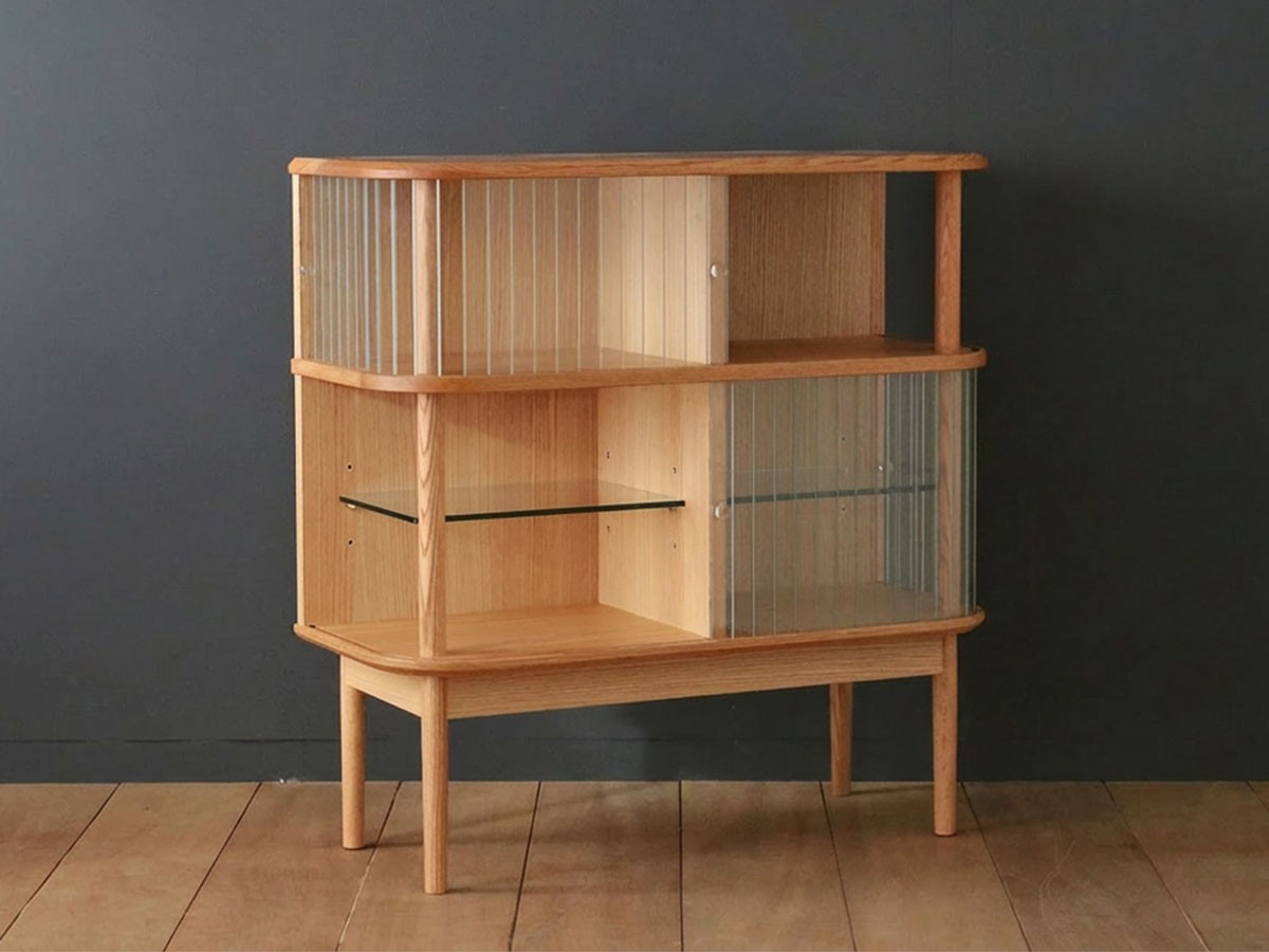 AKI＋ JYABARA GLASS D-LAYER / アキ プラス ジャバラ ガラス ダブルレイヤー ガラス扉 （収納家具 > キャビネット） 3