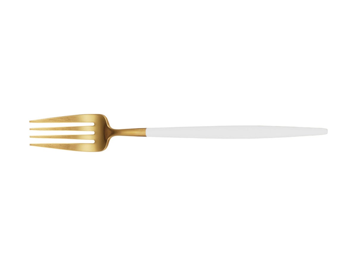 Cutipol GOA Table Fork / クチポール ゴア テーブルフォーク（ホワイト × ゴールド） （食器・テーブルウェア > カトラリー） 2