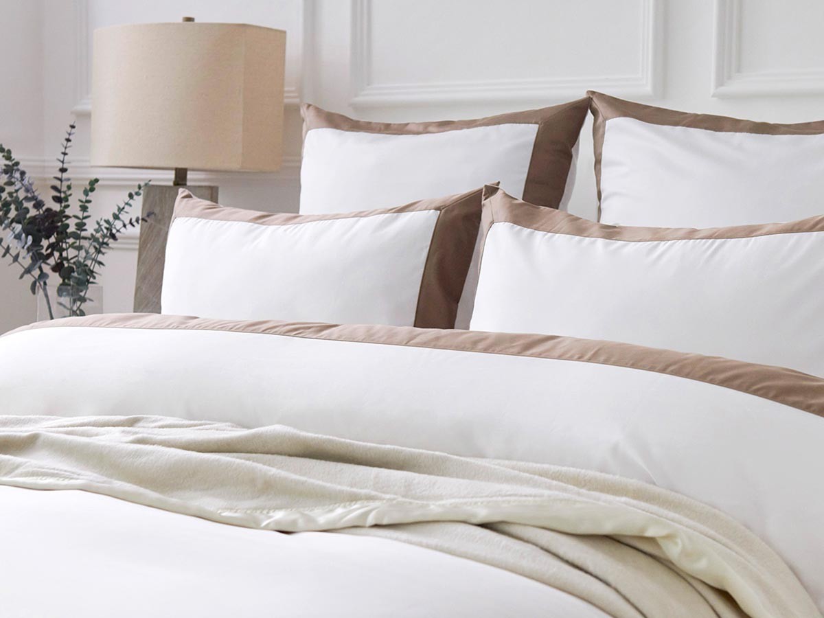 HOTEL LIKE INTERIOR 500TC Bicolore / ホテルライクインテリア 500TC ビコロール クッションカバー ユーロ （ベッド・寝具 > ベッドカバー・ベッドリネン） 18