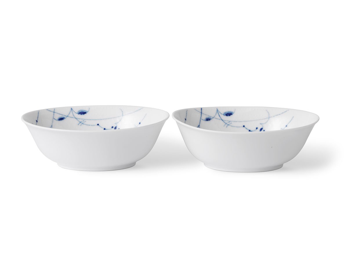Royal Copenhagen Blue Palmette Oval Bowl Pair / ロイヤル コペンハーゲン ブルーパルメッテ オーバルボウル ペア 15cm （食器・テーブルウェア > お椀・ボウル） 2