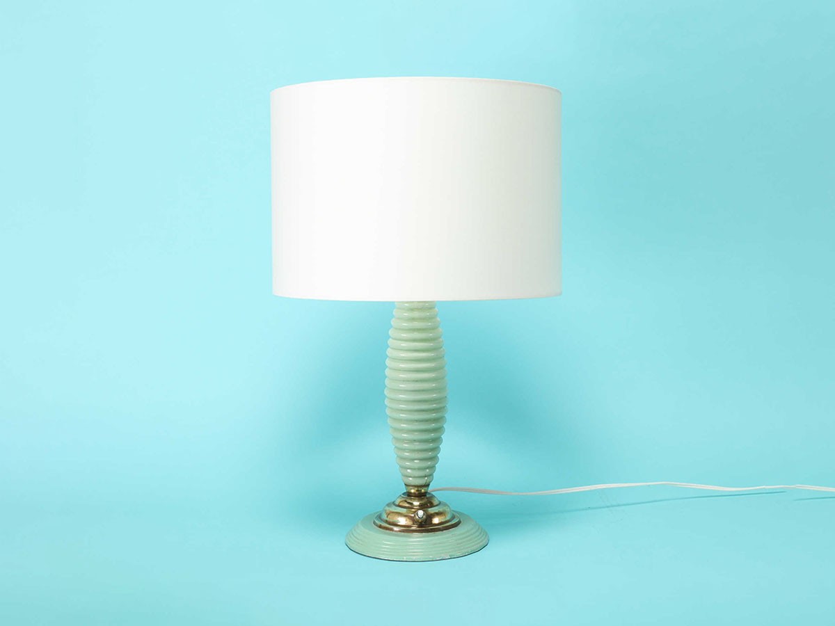 Lloyd's Antiques Real Antique
Italian Green Glass Table Lamp