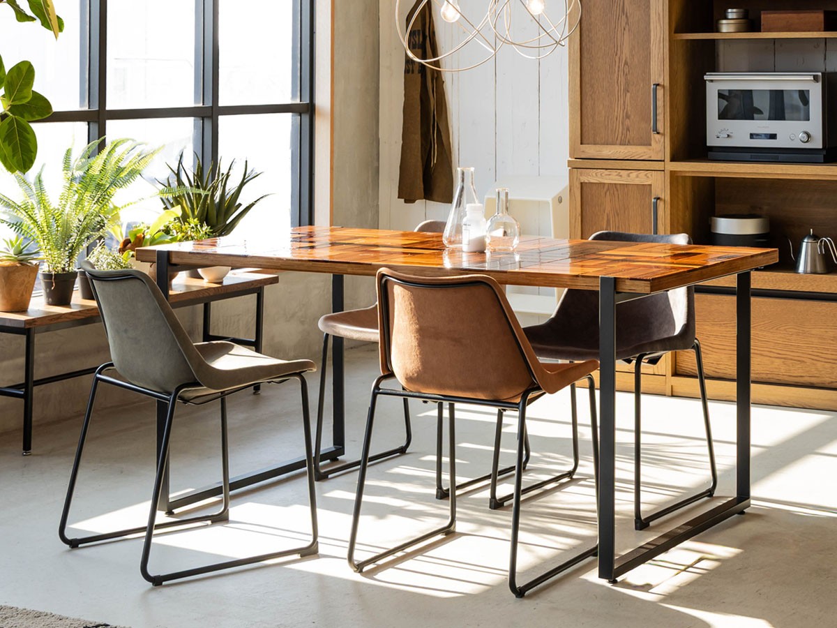 Knot antiques MATERIA DINING TABLE / ノットアンティークス マテリア ダイニングテーブル
チェス柄天板 + No.4脚（ロの字脚） （テーブル > ダイニングテーブル） 9