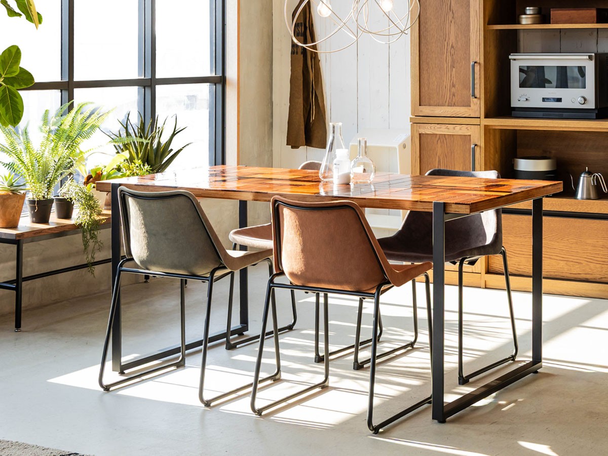 Knot antiques MATERIA DINING TABLE / ノットアンティークス マテリア ダイニングテーブル
チェス柄天板 + No.4脚（ロの字脚） （テーブル > ダイニングテーブル） 10