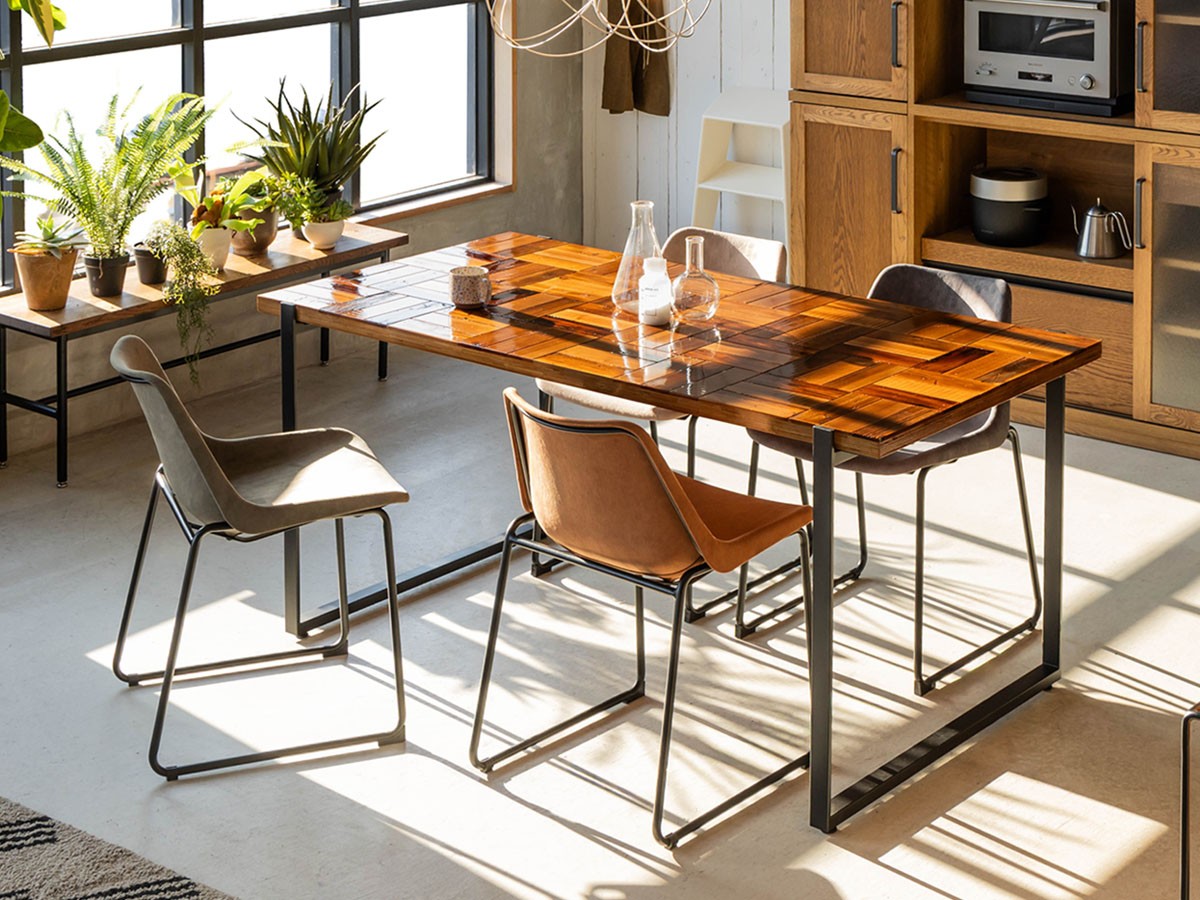 Knot antiques MATERIA DINING TABLE / ノットアンティークス マテリア ダイニングテーブル
チェス柄天板 + No.4脚（ロの字脚） （テーブル > ダイニングテーブル） 8