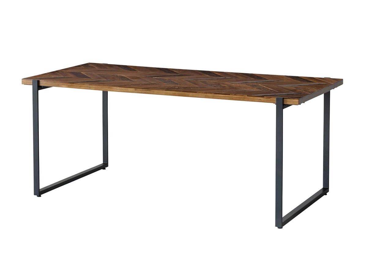 Knot antiques MATERIA DINING TABLE / ノットアンティークス マテリア ダイニングテーブル
ヘリンボーン柄天板 + No.4脚（ロの字脚） （テーブル > ダイニングテーブル） 3