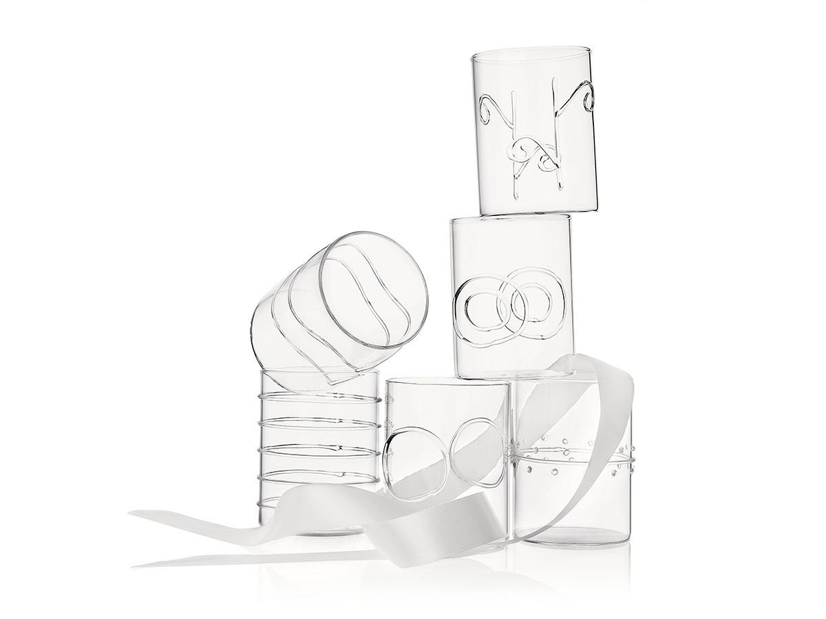 ICHENDORF MILANO Deco Clear Water Glass Assorted 6pcs / イッケンドルフ・ミラノ デコ クリア ウォーターグラス アソート 6点セット （食器・テーブルウェア > タンブラー・グラス） 2