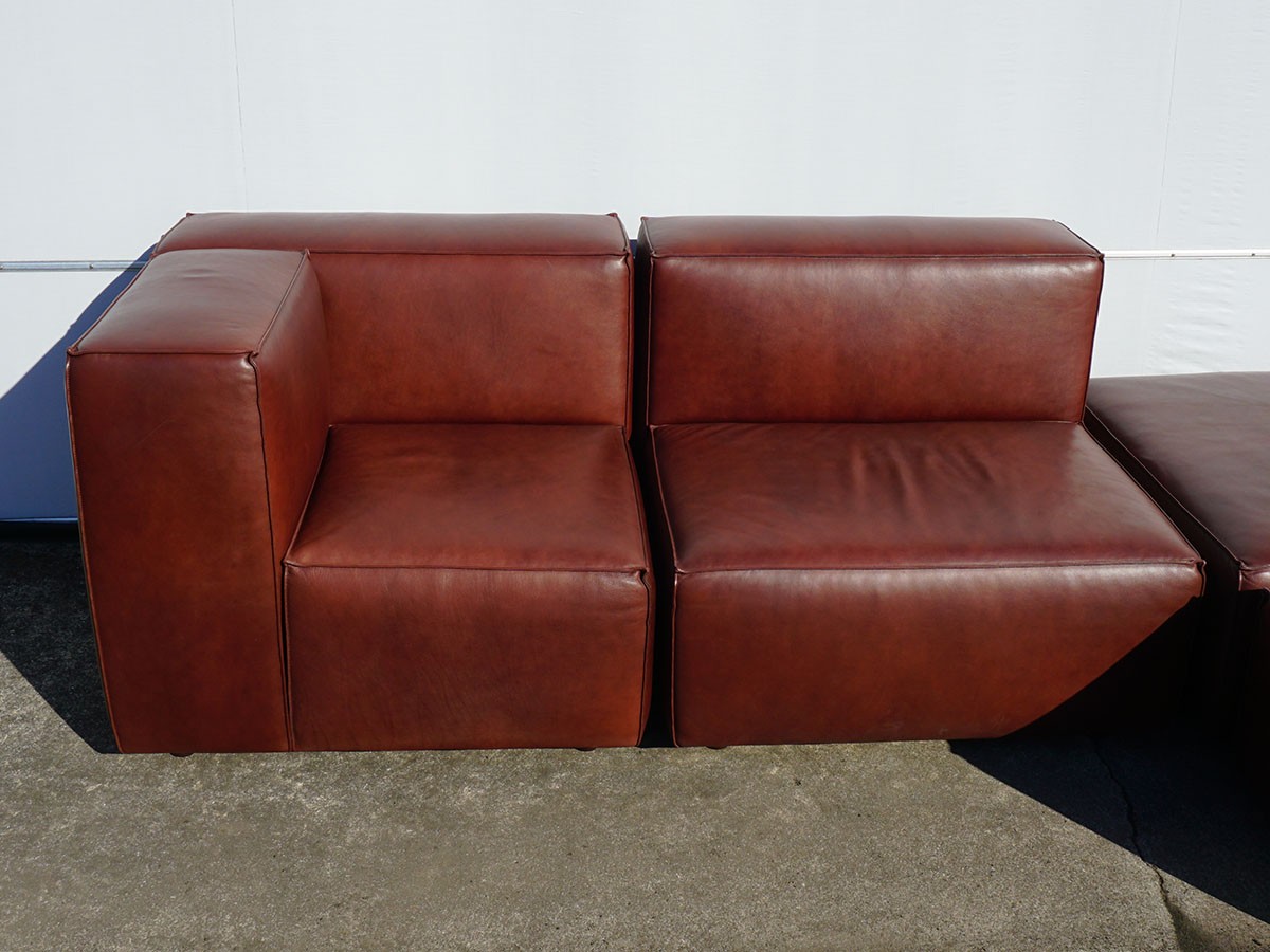 RE : Store Fixture UNITED ARROWS LTD. Leather Sectional Sofas SET