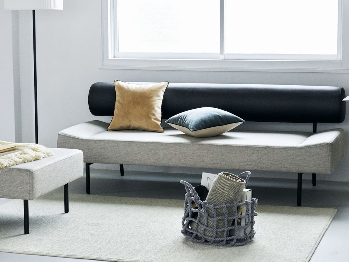 IDEE DIVANCO SOFA Round（3） / イデー ディヴァンコ ソファ ラウンド（3）ブラック × ライトグレー （ソファ > 三人掛けソファ） 3