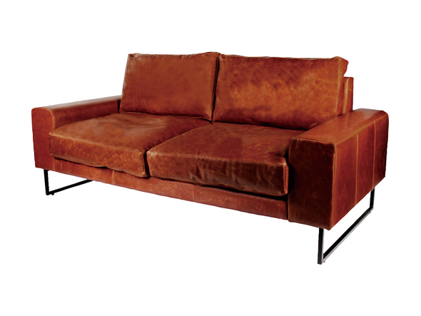 a.depeche VIDER sofa camel oil leather / アデペシュ ヴィデル ソファ キャメル オイルレザー（角パイプ脚） （ソファ > 二人掛けソファ） 2