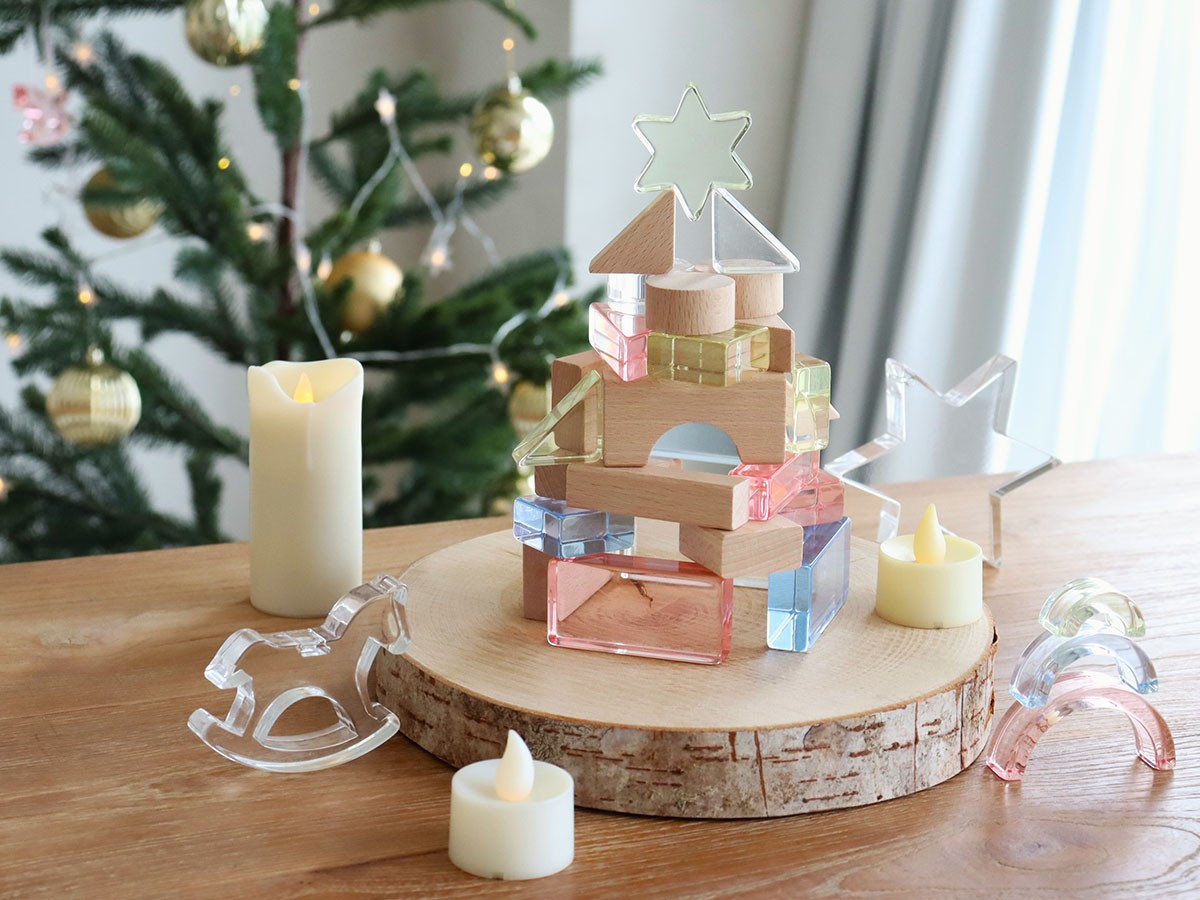 Lumiere Cubes / ルミエール キューブ
アクリル＆木の積み木 43ピース （キッズ家具・ベビー用品 > おもちゃ・玩具） 2