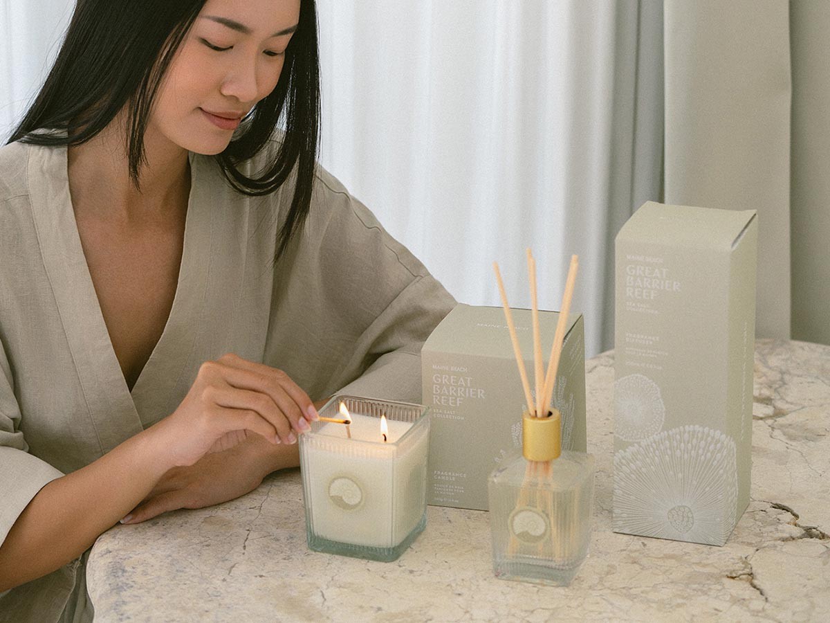 Maine Beach Great Barrier Reef Fragrance Candle / マインビーチ グレートバリアリーフ フレグランスキャンドル （インテリア雑貨 > キャンドル・ホルダー） 2