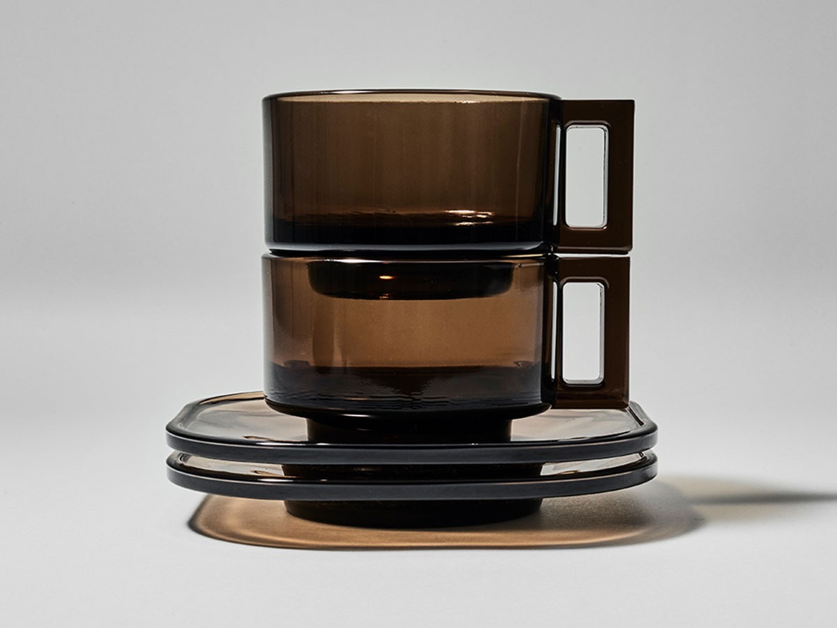 ARNO GLASS Cup & Saucer Smoke / アルノグラス カップ & ソーサー（スモーク） （食器・テーブルウェア > コーヒーカップ・ティーカップ） 6